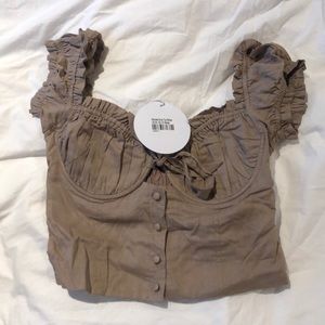 Elouise crop top in beige